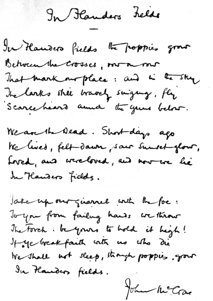 In_Flanders_fields_and_other_poems,_handwritten